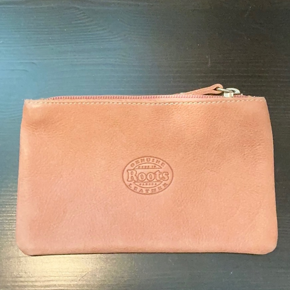 Roots Genuine Leather Coral Pouch
